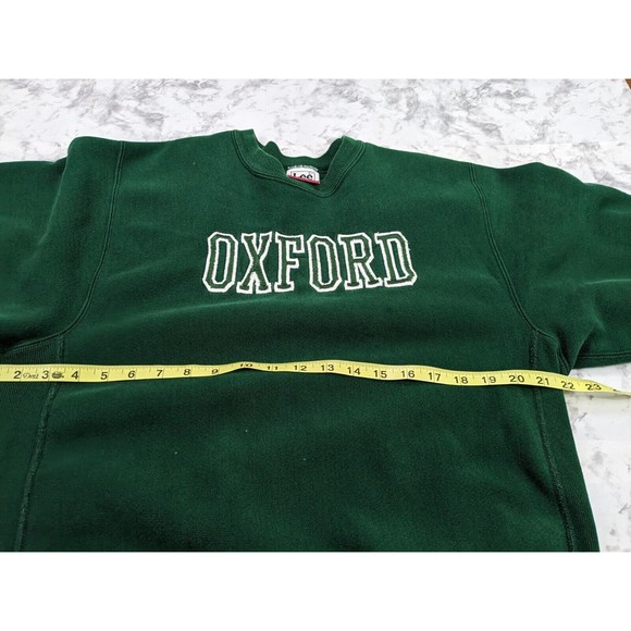 Vintage Oxford University Size Large L Sweatshirt Green Screen Stars - Picture 7 of 11